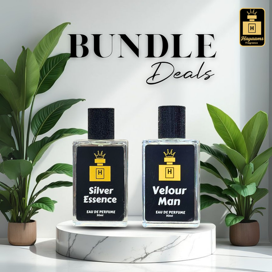 Man's Perfume Bundle Silver Essence & Velour Man 50ml